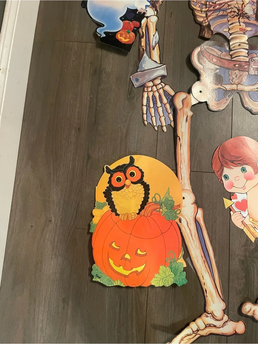 Vintage Halloween Wall Decor Skull Ghosts Pumpkins Easter Bundle Lot